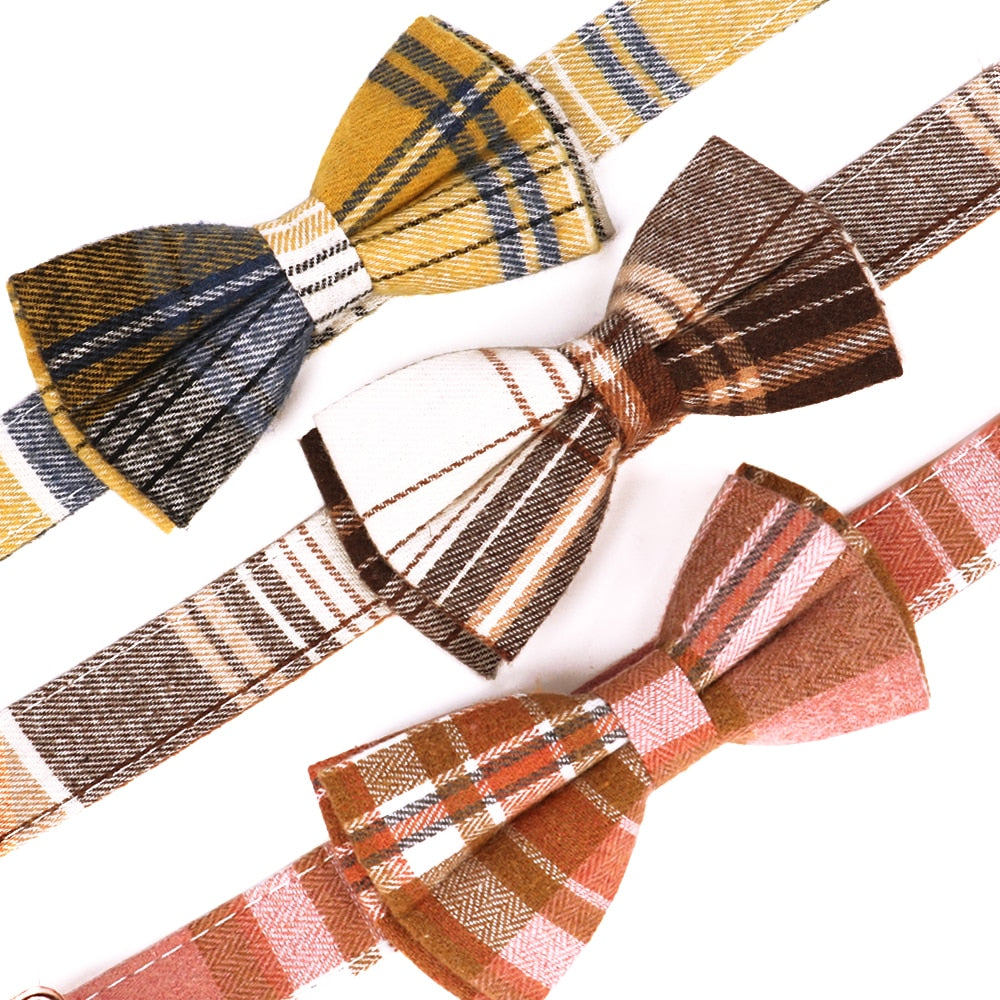 Customized Plaid Collar