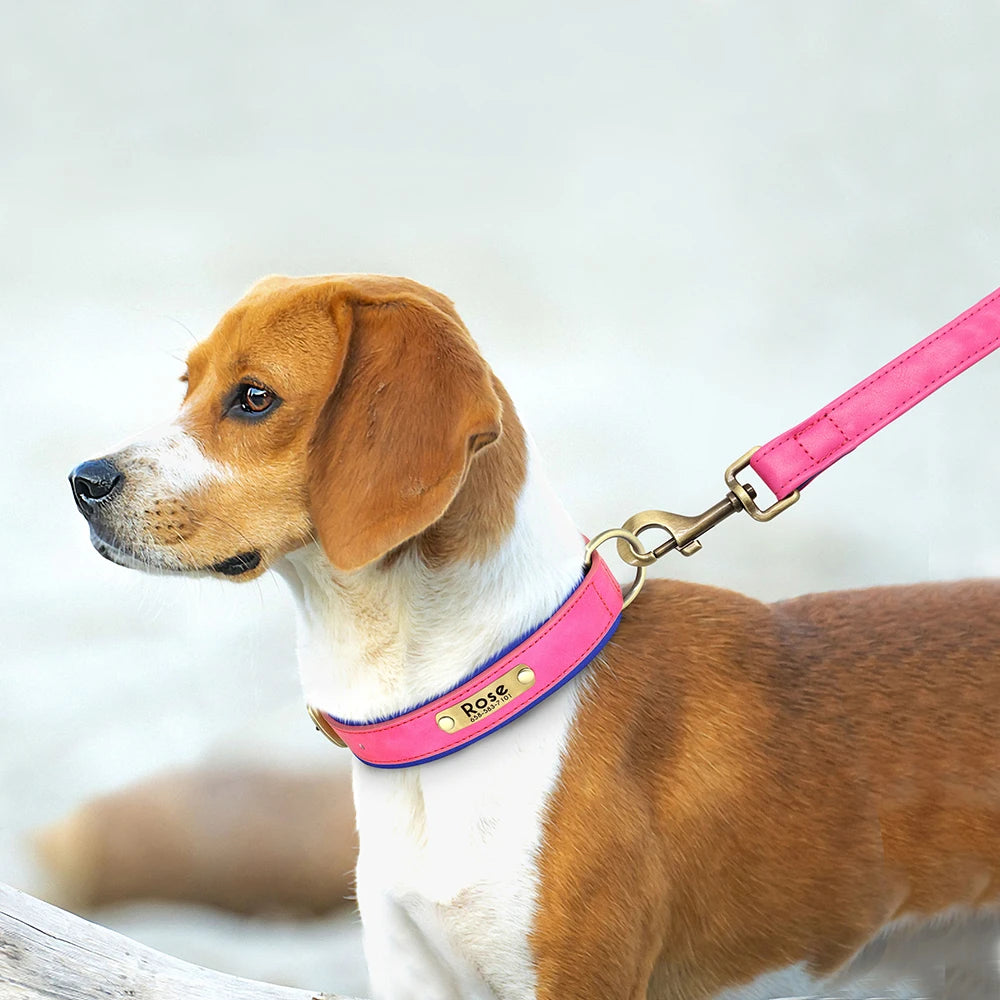 Customized Leather Collar Leash