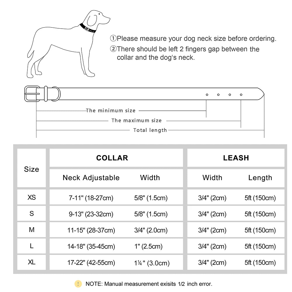 Customized Leather Collar Leash
