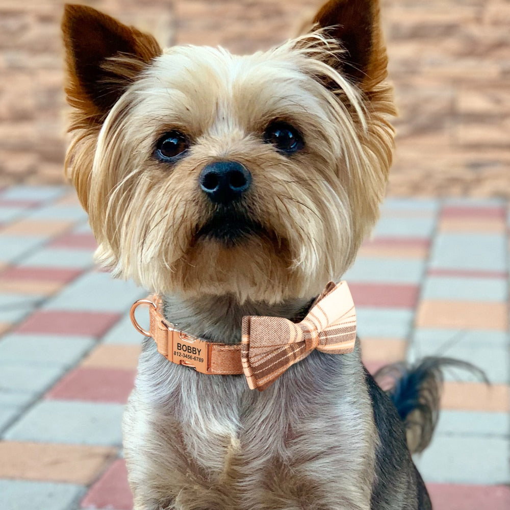 Customized Plaid Collar