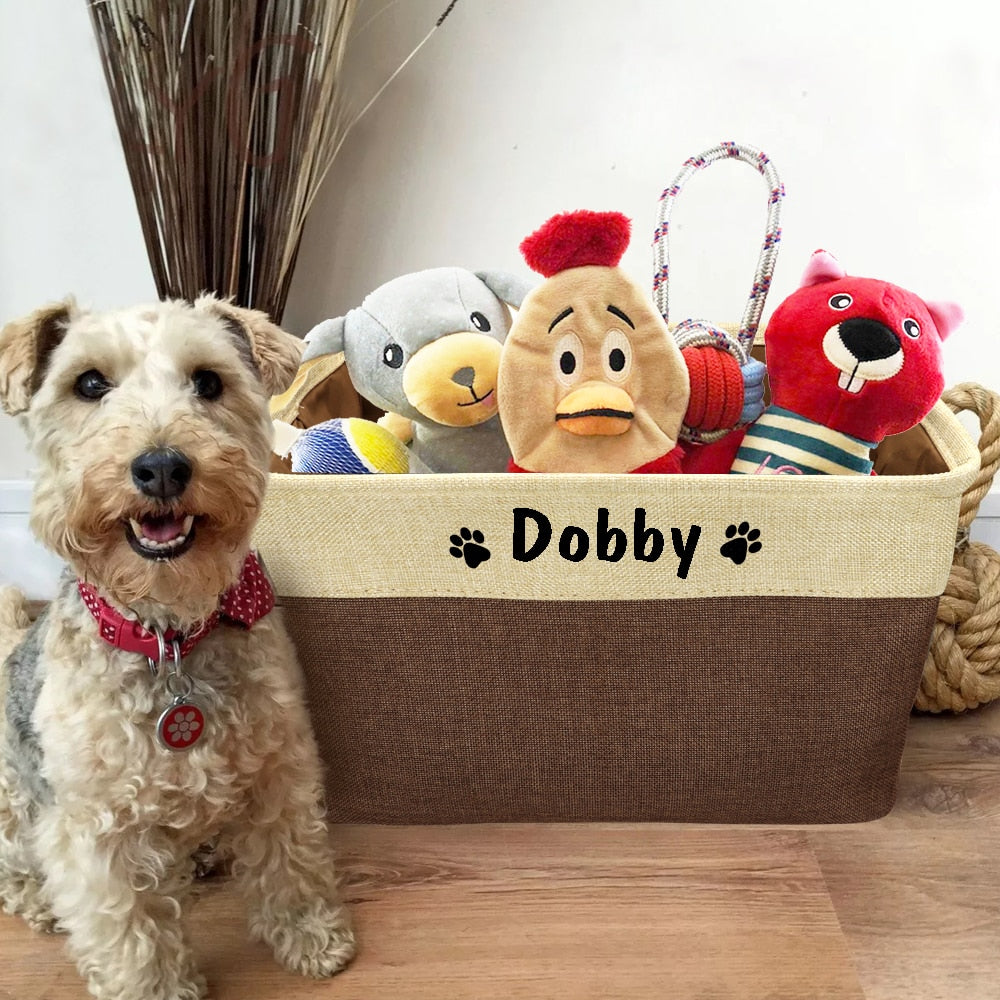 Personalized Dog Toy Basket - Furvenzy