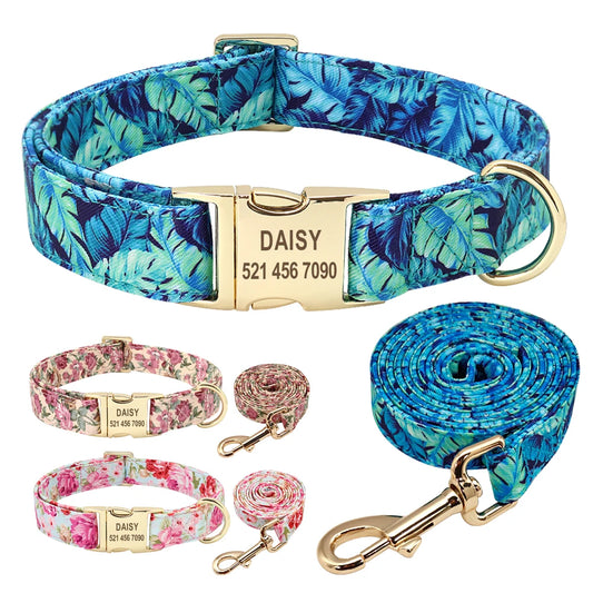 Personalized Collar & Leash Set