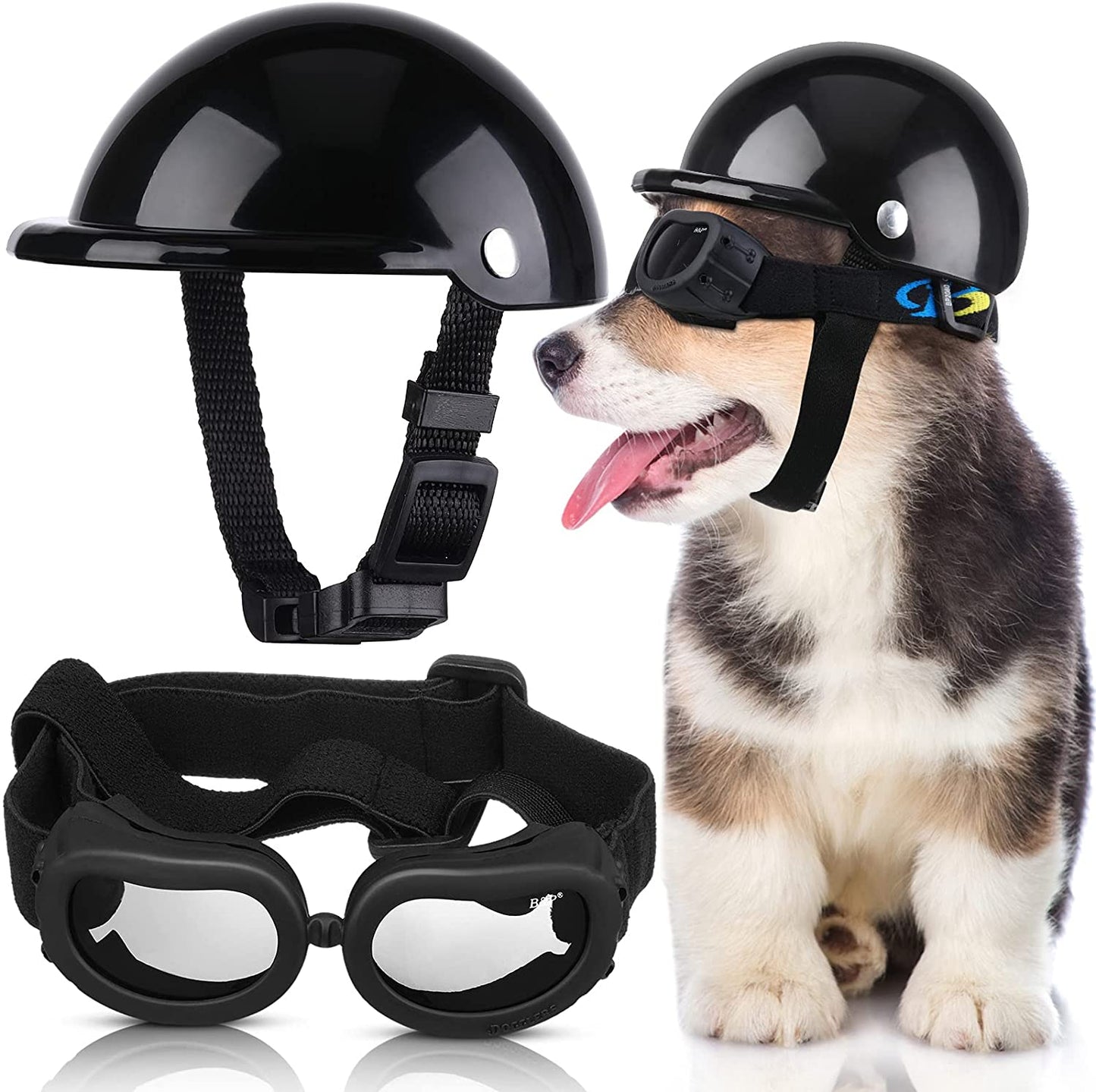 Sunglasses and Helmet with Goggles