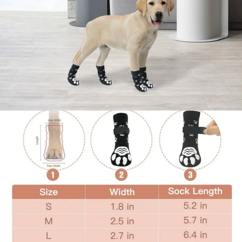 4pcs Paw shoes